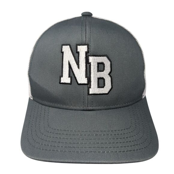 NB Snapback Mesh Back Trucker Hat Gray Youth One Size Pacific Headwear - Picture 1 of 9